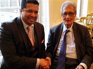 HE Dr Chris Nonis with Nobel Laureate  Professor Amartya Sen